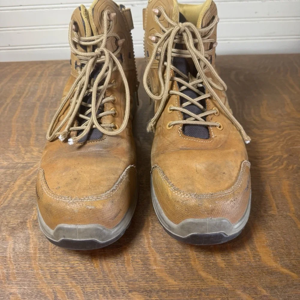 New Balance 10.5 EE Steel Toe Work Boots Brown Side Zip EH PR SR Leather